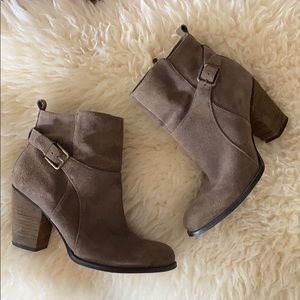 Suede Taupe Ankle Boots